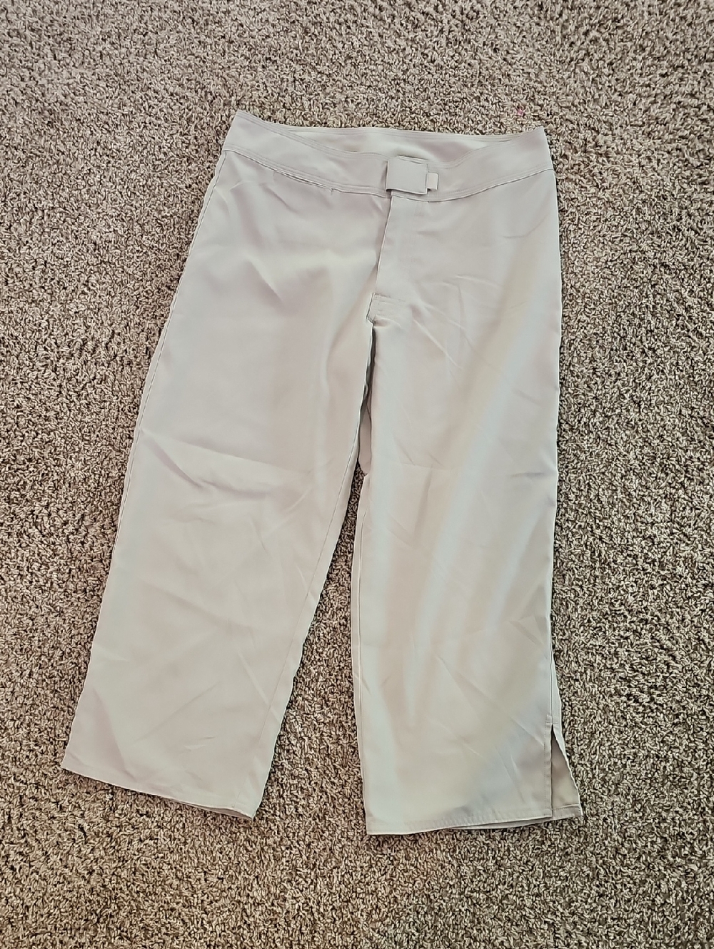 Patagonia Light Tan Wide-Leg Chinos with Side Slits